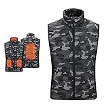 Anzug Heeren Weste aktiv warm Herren Outdoor-Ständer Kragen Camouflage Beheizte Jacke mit Taschenverschluss waschbares Mantel für Herren Mäntel & Jacken Trainingsanzug Senioren Herren