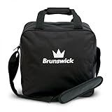 Brunswick TZone Single Tote 1-Ball-Bowling-Tasche für einen Bowlingball, Farbe:Schwarz