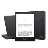 Kindle Paperwhite Signature Essentials Bundle mit einem Kindle Paperwhite Signature Edition (32 GB | ohne Werbung), einer Amazon Stoffhülle (Schwarz) und einem kabelloses Ladedock „Made for Amazon“