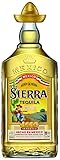 Sierra Tequila Reposado (1 x 700 ml) – das Original mit Sombrero aus Mexico – Reposado Tequila mit zarten Noten von Vanille und Karamell – ideal als Shot mit Zimt & Orange – 38 % Alk.