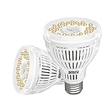 SANSI 2er Pack LED Pflanzenlampe Vollspektrum E27 15W Weiß Pflanzenlicht für Zimmerpflanzen LED Grow Light Wachstumslampe für Gewächshäusern,Innengärten, Blumen, Gemüse, Obst