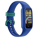 BIGGERFIVE Vigor 2 L Fitness Tracker Uhr Kinder, Fitnessuhr mit Aktivitätstracker, Schrittzähler, Pulsuhr, Schlafmonitor, Kalorienzähler, IP68 Wasserdicht Kinderuhr für Junge Mädchen, Blau