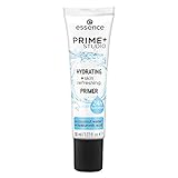 essence PRIME+ STUDIO HYDRATING +skin refreshing PRIMER, Grundierung, mit Hyaluron + Aloe Vera, weiss, erfrischend, grundierend, hautglättend, pflegend, natürlich, vegan, ohne Alkohol (30ml)