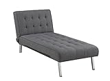 Atlantic Home Collection Liege mit Relax- und Schlaffunktion PIERRE, Chaiselongue, Stoff, Grau