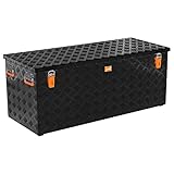 alubox Strong - Black Edition ABX-R312-B Aluminium Transportkiste aus 3mm Riffelblech 312 Liter in schwarz