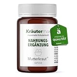 NEU! Mutterkraut Kapseln Extrakt hochdosiert mit Ingwer, Magnesium & Vitamin B - im Braunglas | nach Kräutermax Rezeptur | Ideal als Ersatz zu Mutterkraut Tropfen / Mutterkraut Tee | 1 x 60 Stück