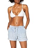 Roxy Damen Denim Shorts Milady Beach - Elastische Jeansshorts Für Frauen, Light Blue, L, ERJDS03214