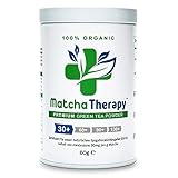 MatchaTherapy 30+ | EGCG 30+ | BIO Matcha Tee Pulver | 60g | Premium Grade | Grüntee aus Japan | Mit zertifiziert hohem Catechin-Gehalt | Unterstützt Immunsystem & Energie-Level