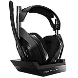 ASTRO Gaming A50, Wireless Gaming-Headset mit Ladestation, Dolby Audio, Game/Voice Balance Control, 2,4 GHz Kabellos, 9m Reichweite, für PS5, PS4, PC, Mac - Schwarz/Silber