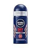 NIVEA MEN Dry Impact Deo Roll-On (50 ml), Anti-Transpirant für ein trockenes Hautgefühl, 72h Schweiß-Schutz und Dual-Active-Formel