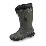 Spirale John Herren Gummistiefel Warm Gefüttert Winterstiefel Schneestiefel Warmfutter Arbeitstiefel Regenstiefel Wasserdicht, Grün Brown Oliva 0040n500, 46 EU