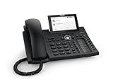 Snom D385N IP Telefon, SIP Tischtelefon, 4,3' TFT-Farbdisplay 480 x 272 Pixel, 12 SIP-Identitäten, Sensorhakenschalter,USB, 48 selbstbeschriftende Schlüssel (12 physische), Schwarz, 00004600