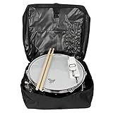 14 Zoll Military Drum School Band Snare Drum, tragbare Backfarbe Metallmaterial Bühnenperformance Percussion Musikinstrument Geschenkset mit Aufbewahrungstasche