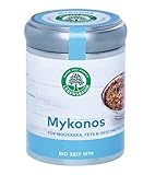 Lebensbaum Mykonos, Bio-Gewürzzubereitung mediterrane Art, Gewürz-Mischung mit Meersalz, Zwiebel & Kumin für Fisch, Lamm & Geschnetzeltes, 65 g