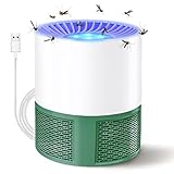 Aparatoo Insektenvernichter, USB Elektrischer Elektrisch Fliegenfalle, Mückenfalle Mückenlampe, Moskito Killer Lampe mit Licht, Fruchtfliegenfalle für küche Innen Außen(L), Grey03