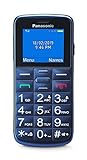 Panasonic KX-TU110EXC Seniorenhandy (Dual-SIM, Kamera, Taschenlampenfunktion, große Tasten, Hörgerätekompatibel, SOS-Funktion), Blau