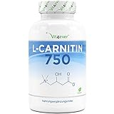 L-Carnitin - 180 vegane Kapseln - Hochdosiert mit 3000 mg pro Tagesportion - Premium: 100% L-Carnitin Tartrat ohne Zusätze - Laborgeprüft - Vegan