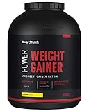 Body Attack Power Weight Gainer, Banana, 4,75 kg, 100% Masseaufbau, Kohlenhydrat-Eiweißpulver zum Muskelaufbau mit Whey-Protein, ideal für Hardgainer