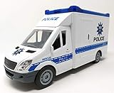 Polizeiauto Mannschaftswagen Auto Spielzeug, Spielzeugauto mit Blaulicht und Sound, 27 cm