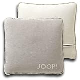 JOOP! Kissen UNI-DOUBLEFACE Kissenbezug Farbe Feder-Ecru Größe 50x50 cm