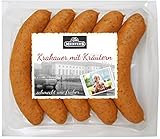 Krakauer Wurst mit Krätuern | als Krakauer Bratwurst grillen oder wie Bockwurst und Wiener zubereiten | bekannte Imbisswurst 5x100g