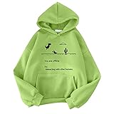 Oberteile Teenager Hoodie Oversize Lose Kapuzenpullover Winter Kapuzenjacke Karikaturdruck Übergröße Trainingsanzug Herbst Sweatshirt Freizeit Pullover mit Große Tasche mit Kapuze Kordelzug