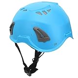 Verstellbarer Helm, puffert effektiv die Impact Double Load Reduction Technology. Kletterhelm mit bequemerem, glattem Knopf zum Klettern(Blau)