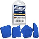 NEUFELD® 4-teiliges Fugenglätter Set [inkl. Box & Anleitung] I Silikon Abzieher Fugenwerkzeug I Silikonabzieher, Silikonfugen Werkzeug