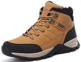 ARRIGO BELLO Winterschuhe Herren Winterstiefel Wanderstiefel Trekking Stiefel Gefüttert Warm Rutschfeste Boot Größe 41-46(B1-Gelb, Größe 45)