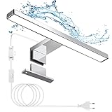 LED Spiegelleuchte, Hommie 30CM Spiegelleuchte mit Schalter 5W 4000K Neutralweiß Badezimmer Lampe Spiegelleuchte, Schrankleuchte, Schminklicht, Badbeleuchtung, IP44 Wasserdicht