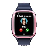 Kinder Smartwatch mit GPS und Telefon Uhr 4G WiFi Videoanruf SOS Kamera Wasserdicht Nachricht Wecker Stoppuhr Klassenmodus Musik Player Vibrationsbenachrichtigung Geschenk für Jungen und Mädchen