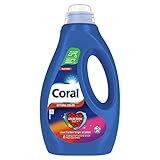 Coral Colorwaschmittel Optimal Color Flüssigwaschmittel für länger strahlende Farben mit Farbpflege-Kraft natürlicher Herkunft 20 WL 1 Liter