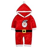 liaddkv Baby Winter Junge Xmas Infant Neugeborenes Baby Jungen Mädchen Weihnachten Cosplay Cartoon Patchwork Strampler Overall Kleid Outfits Baby Strampler 56 Set (A, 6-9 Months)