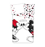 Disney Minnie Maus in Love Partner Bettwäsche Kopfkissen Bettdecke Micky für 135x200