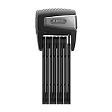 ABUS Faltschloss Bordo 6500A SmartX - Smartes Fahrradschloss mit Bluetooth® und Alarm - Smartphone iOS & Android - inkl. Halter - ABUS-Sicherheitslevel 15, Schwarz, 110 cm