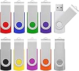 KOOTION 10 Stück USB Sticks 64GB USB 3.0 Speichersticks Set 10 STK Bunt Datenstick 10er Pack Memory Stick Metall 64G Thumb Drive USB Flash-Laufwerke 64 Gbyte Flash Sticks USB Flash Drive Mehrfarbig