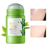 Wukesify Grüntee-Tonstäbchen - Mitesser-Entferner, Poreless Deep Cleanse Film Stick - Spendet Feuchtigkeit, Ölkontrolle, porentiefe Reinigung, grüner Masque-Stick für Frauen und Männer