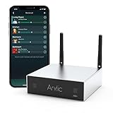 WiFi & Bluetooth Heimverstärker TPA3116 Mit 50+50W 24V DC/2.0 Stereokanal, Airplay DLNA, Multiroom/Multizone Sync, 24bit 192 kHz HiFi Audio Streaming Integriert für Lautsprecher.Arylic Up2stream A50+