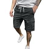 Herren Stretch Bermuda Cargo Shorts,2023 Men's Summer Fashion Shorts Sommer Männer Solide Lace-up Lässige Hosen Shorts Farbe Tasche Mode Herrenhosen Kurze Hosen Herren#4