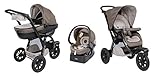 Chicco Trio Activ3 Kinderwagen 3 in 1 Modulares Baby Travel System mit Kit Car, 3-Rad Kinderwagen, Kinderwagenaufsatz und Babyschale Gruppe 0+, mit klappbarem, kompaktem Verschluss