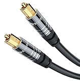 BlueRigger Digitales optisches Audio-Toslink-Kabel (1,5 m, Glasfaser, Aluminiumgehäuse, 24 K vergoldet) - kompatibel mit Heimkino, Soundbar, TV, Xbox, Playstation PS5/PS4 - Premium-Serie