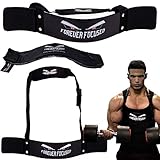 FOREVER FOCUSED® Premium Bizeps Arm Booster Blaster & Isolator Gürtel Herren, Bizepstrainer Kraftraining Gym & Zuhause Quality Bodybuilding Hanteln Kraftsport Fitness Zubehör