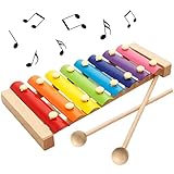 Kinder Xylophon, Glockenspiel Holz, Musikinstrumente für Kinder, Holzspielzeug Musikinstrument, Baby Schlaginstrument Musikinstrument, Glockenspiel, Bunt Xylophon, mit Mallet