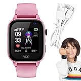 Kinder-Handyuhr, Bezaubernde Smartwatch, wiederaufladbarer Akku, GPS-Uhr mit -Standort, kompakte Kinder-Handyuhr, tragbare Smartwatch für Kinder, und Mädchen