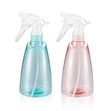 2 Stücke Sprühflaschen 500 ml, Wassersprühflasche Pflanzen, Kunststoff Zerstäuber Sprühflaschen, Mister Sprüher für Hausreinigung, Garten, Friseur, Pflanzen, Blumen - Rosa/Grün