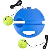 MINISOISO Tennistrainer - Tennistrainer Set - Trainer Baseboar mit Elastischem Seil und 2 Trainingsball - Tennis Trainer für Einzeltraining, Anfänger, Draußen, im Garten, im Park (blau)