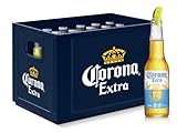 Corona Cero 0,0% Alkoholfrei Premium Lager Flaschenbier, MEHRWEG (24 x 0.355 l) im Kasten, Internationales alkoholfreies Lager Bier mit 100% natürlichen Zutaten, 24er Kiste