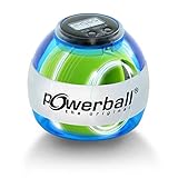 Powerball Max Blue, gyroskopischer Handtrainer mit blauem Lichteffekt inkl. Drehzahlmesser, transparent-blau, das Original von Kernpower