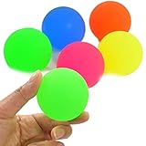 3X Flummi Groß Gummiball Neon XL ca.60mm Spingball Bunt Mitgebsel Kinder