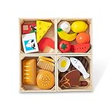 Melissa & Doug Nahrungsmittelgruppen| Rollenspielzeug | Spiellebensmittel für Kinder | Holzspielzeug | 2+ | Geschenk für Jungen oder Mädchen